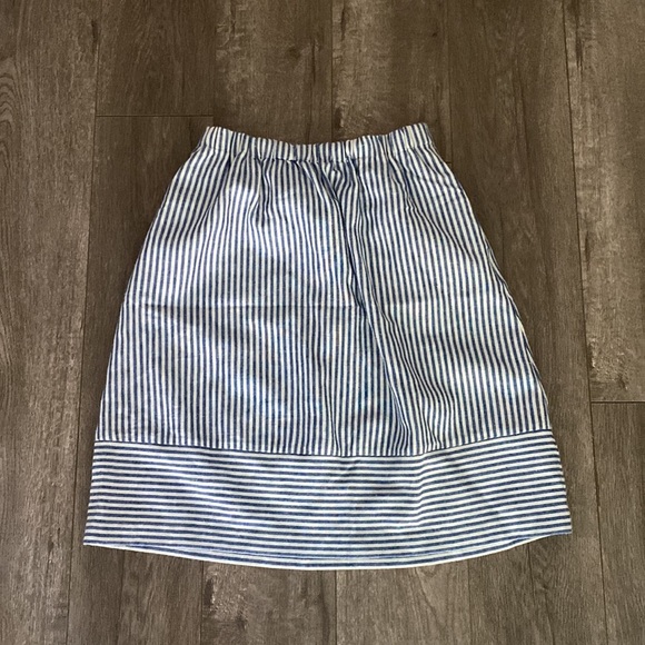 J.Crew Striped cotton-linen midi skirt size 2 - Picture 5 of 7